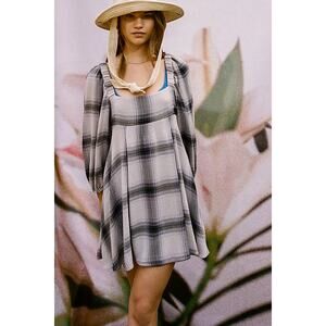 Urban Outfitters Lachlan Flannel Smocked Mini Dress Size XS